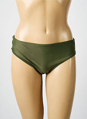 Bas de maillot de bain effet matière satinée culotte vert RAE femme