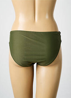 Bas de maillot de bain effet matière satinée culotte vert RAE femme