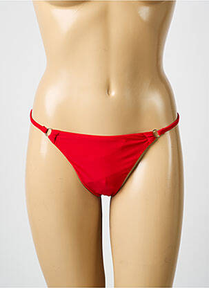 Bas de maillot de bain stretch string rouge VERY ZEN femme