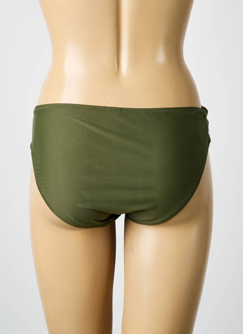 Bas de maillot de bain effet matière satinée culotte vert RAE femme