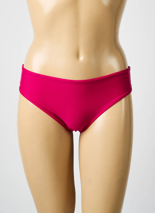 Bas de maillot de bain effet matière satinée culotte rose RAE femme