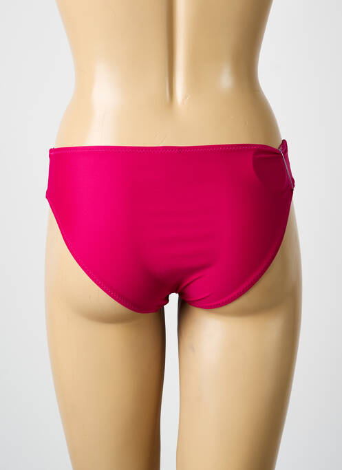 Bas de maillot de bain effet matière satinée culotte rose RAE femme