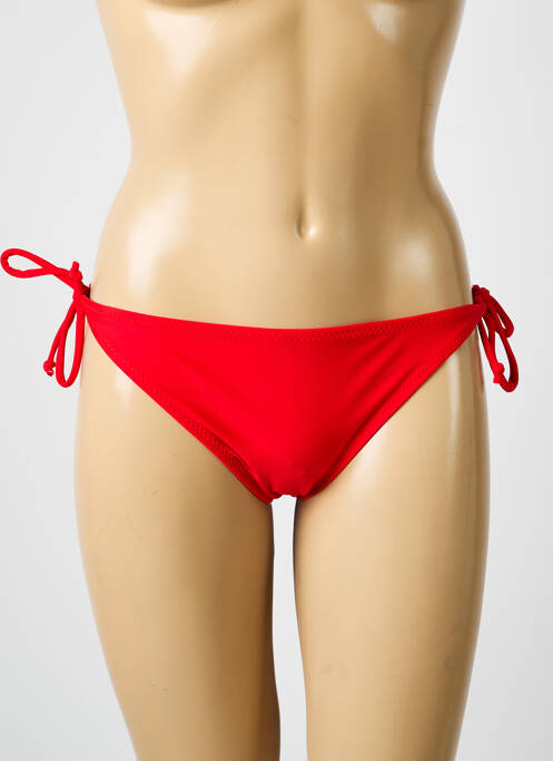 Bas de maillot de bain rouge POWER FLOWER femme