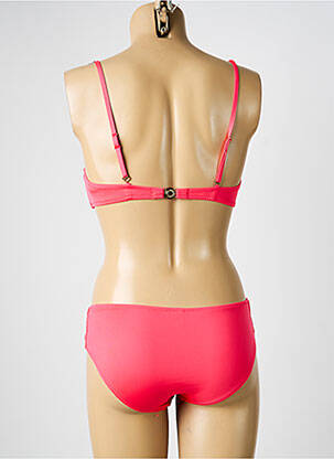 Maillot de bain 2 pièces stretch haut bandeau rose ESTHER QUEEN femme