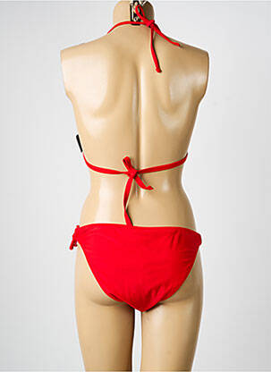 Maillot de bain 2 pièces stretch haut soutien-gorge moulé rouge VERY ZEN femme