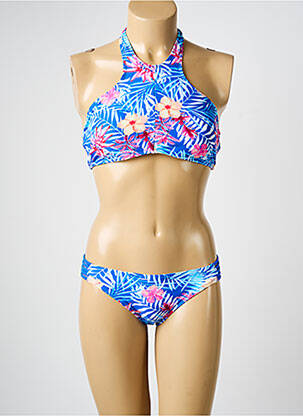 Maillot de bain 2 pièces stretch brassieres bleu LEMON BAY femme