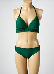 Maillot de bain 2 pièces stretch haut soutien-gorge moulé vert VERY ZEN femme