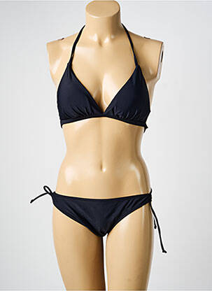 Maillot de bain 2 pièces stretch haut triangles noir VERY ZEN femme