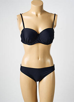 Maillot de bain 2 pièces stretch haut soutien-gorge moulé noir VERY ZEN femme