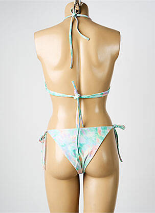 Maillot de bain 2 pièces stretch haut triangles vert MERMAID femme