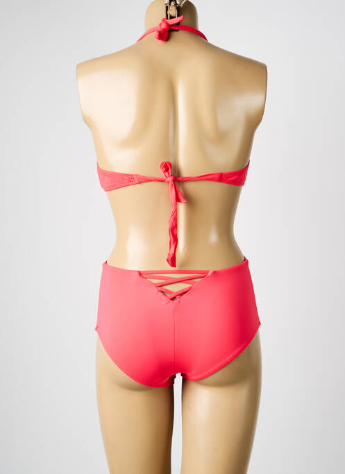 Maillot de bain 2 pièces stretch haut soutien-gorge moulé rose SWEET SECRET femme