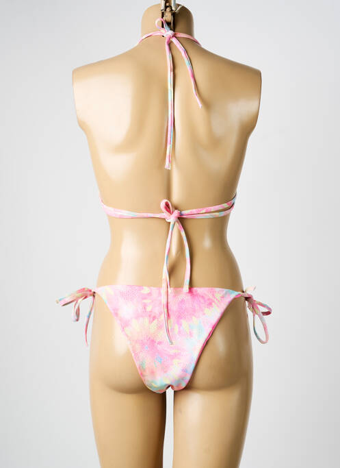 Maillot de bain 2 pièces stretch haut triangles rose MERMAID femme
