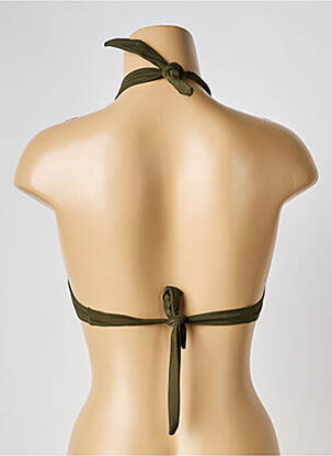 Haut de maillot de bain stretch haut soutien-gorge push-up vert ESTHER QUEEN femme
