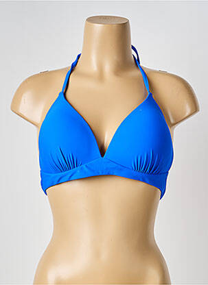 Haut de maillot de bain stretch haut soutien-gorge moulé bleu VERY ZEN femme