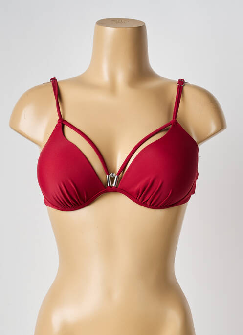 Haut de maillot de bain rouge H.NATHALIE femme