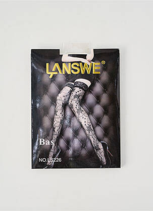 Bas imprimé fantaisie blanc LANSWE femme