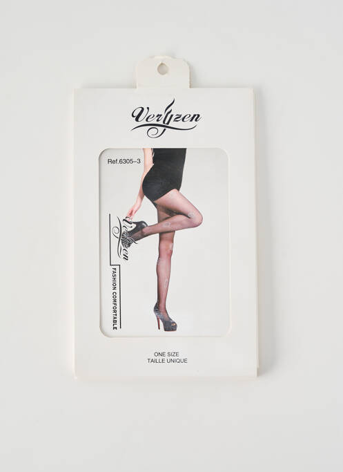 Collants imprimé fantaisie noir VERY ZEN femme