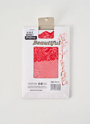 Bas stretch rouge CHENGXIANG femme