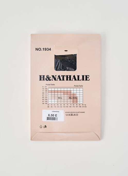 Collants noir H.NATHALIE femme