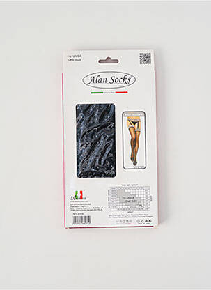 Bas imprimé fantaisie noir ALAN SOCKS femme