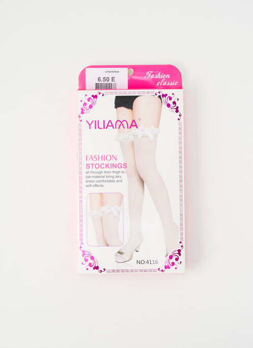 Bas blanc FASHION CLASSIC femme