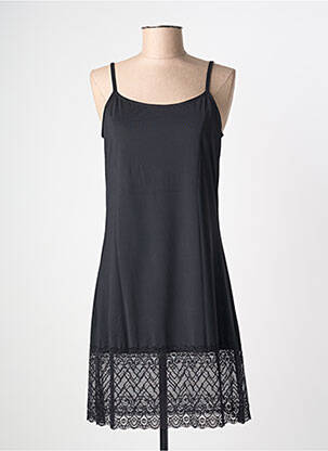 Jupon /fond de robe stretch noir ROSA JUNIO femme