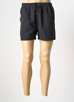 Short de bain tissage popeline noir BIKKI BEACH homme