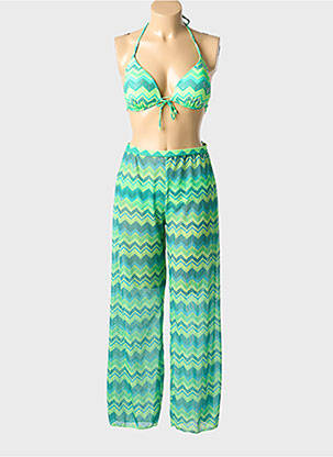Maillot de bain 2 pièces stretch haut soutien-gorge push-up vert VIDOYA femme