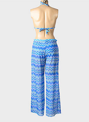 Maillot de bain 2 pièces stretch haut soutien-gorge push-up bleu VIDOYA femme
