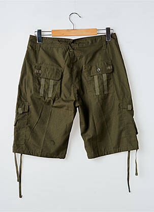 Bermuda tissage popeline taille normale vert ELEVEN PARIS homme