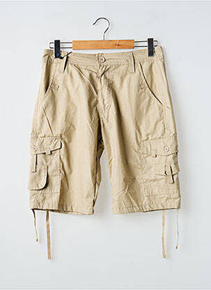 Bermuda tissage popeline taille normale beige ELEVEN PARIS homme