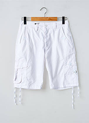 Bermuda tissage popeline taille normale blanc ELEVEN PARIS homme