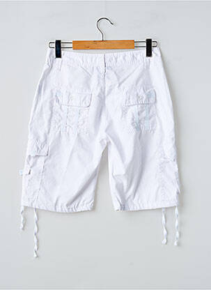 Bermuda tissage popeline taille normale blanc ELEVEN PARIS homme