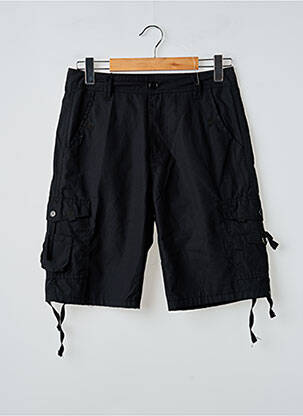Bermuda tissage popeline taille normale noir ELEVEN PARIS homme