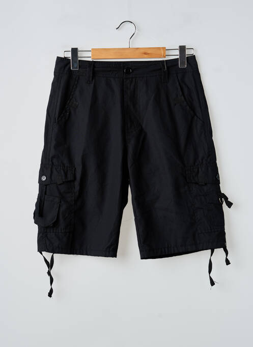 Bermuda tissage popeline taille normale noir ELEVEN PARIS homme