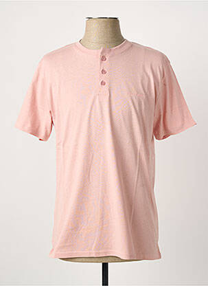 T-shirt stretch manches courtes rose PIERRE CARDIN homme