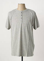 T-shirt broderie manches courtes gris PIERRE CARDIN homme