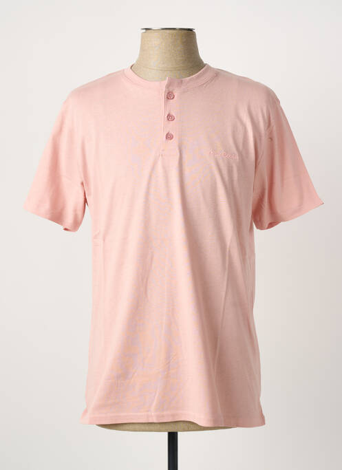 T-shirt stretch manches courtes rose PIERRE CARDIN homme