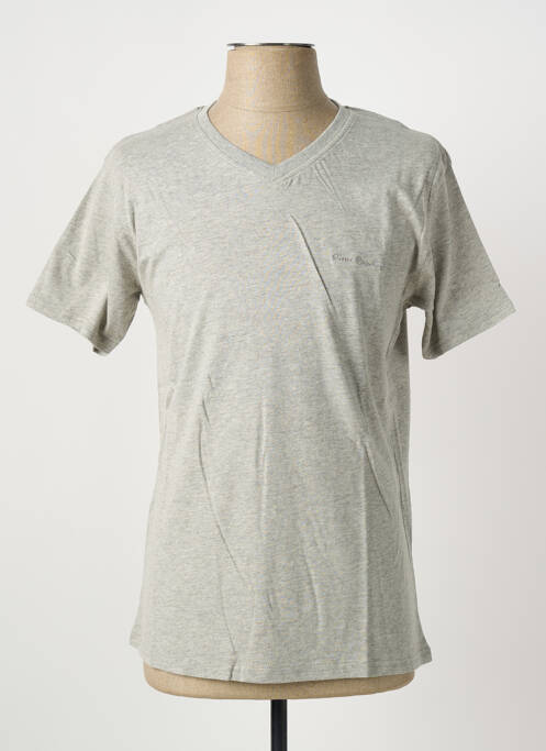 T-shirt tissage chiné manches courtes gris PIERRE CARDIN homme