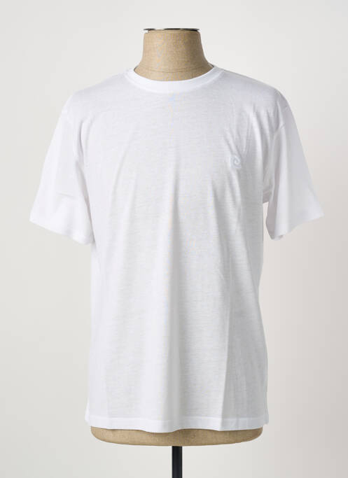 T-shirt broderie manches courtes blanc PIERRE CARDIN homme