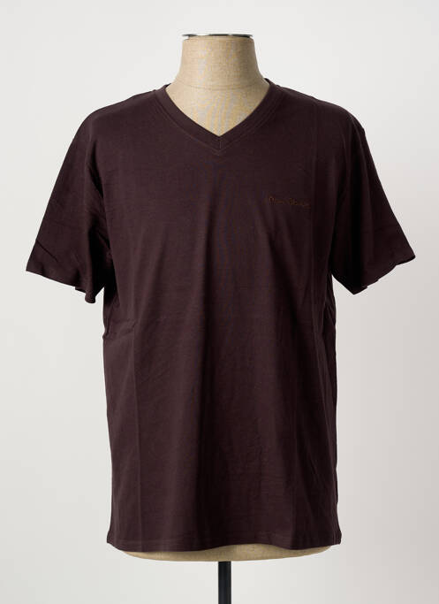 T-shirt marron PIERRE CARDIN homme