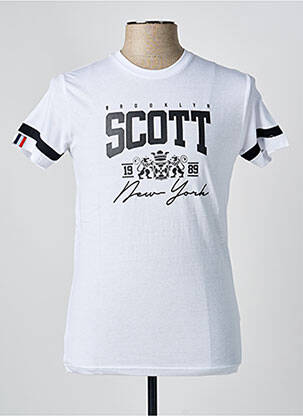 T-shirt coupe cintrée blanc SCOTT homme