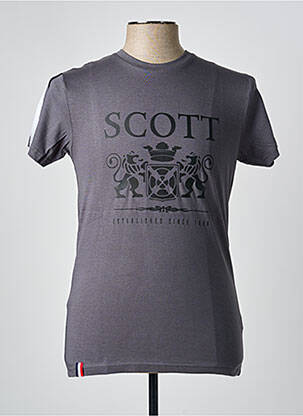 T-shirt coupe cintrée manches courtes gris SCOTT homme