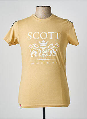 T-shirt coupe cintrée manches courtes beige SCOTT homme