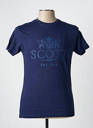 T-shirt coupe cintrée manches courtes bleu SCOTT homme