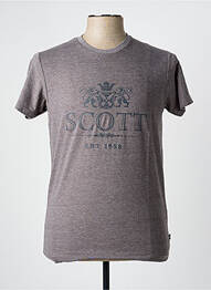 T-shirt coupe cintrée manches courtes gris SCOTT homme