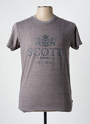 T-shirt coupe cintrée manches courtes gris SCOTT homme