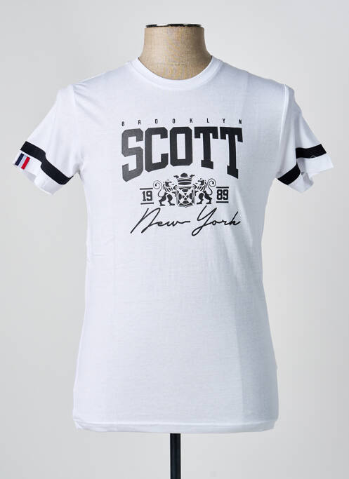 T-shirt coupe cintrée blanc SCOTT homme