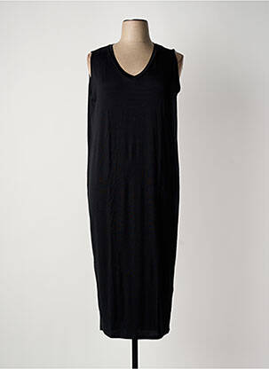 Robe mi-longue sans manche sans manche noir SOPHIA CURVY femme