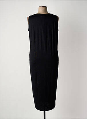 Robe mi-longue sans manche sans manche noir SOPHIA CURVY femme
